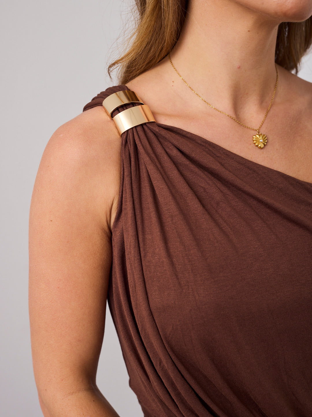 AXARA DRESS - CHOCOLATE