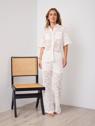 AZURA LACE SHIRT - WHITE