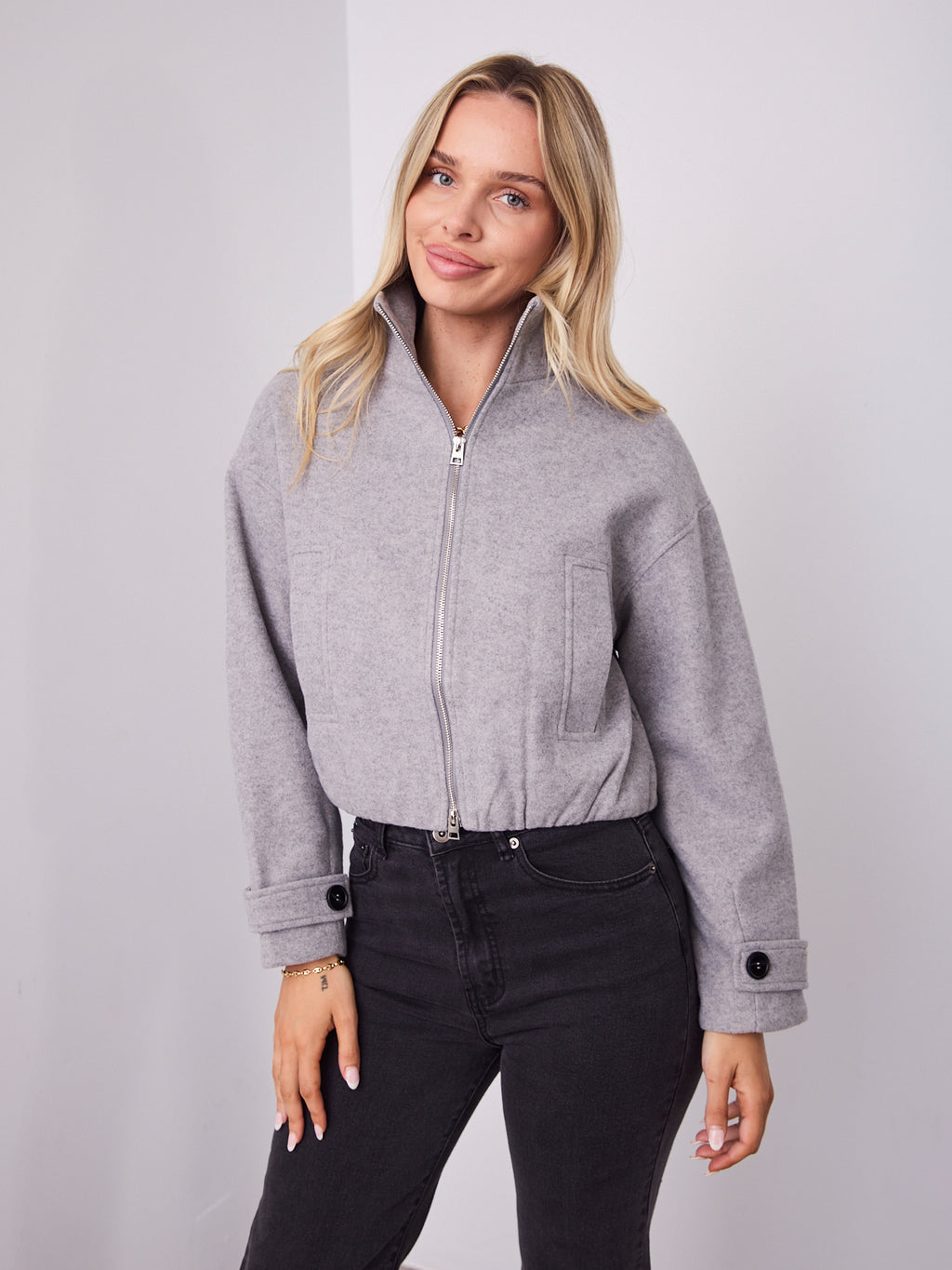 FRASER BOMBER JACKET - GREY