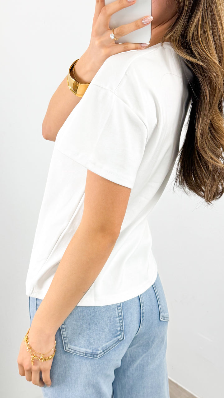 ESTHER EASY TUCK TEE - WHITE