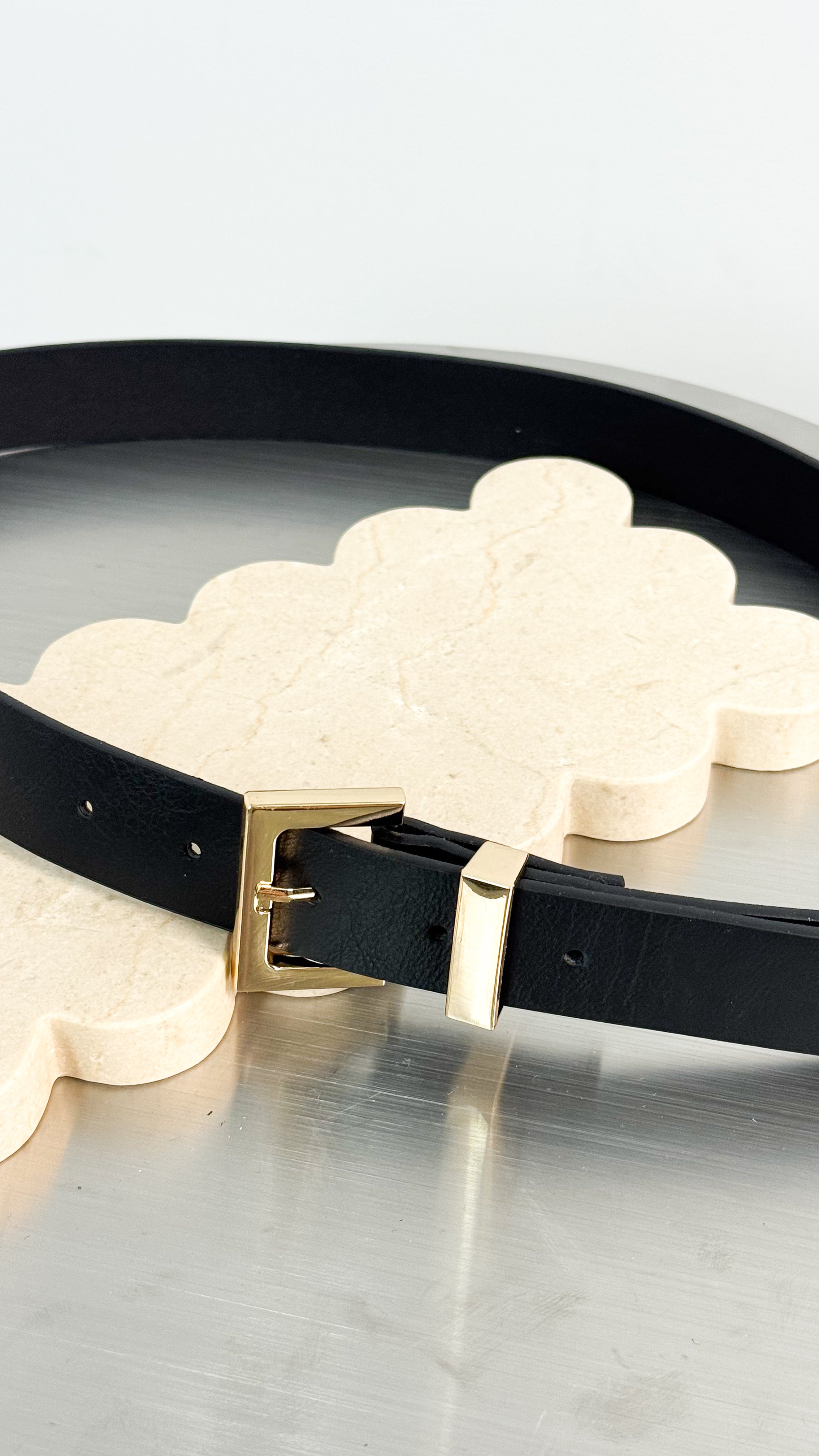 HALF SQUARE BASIC BELT - GOLD
