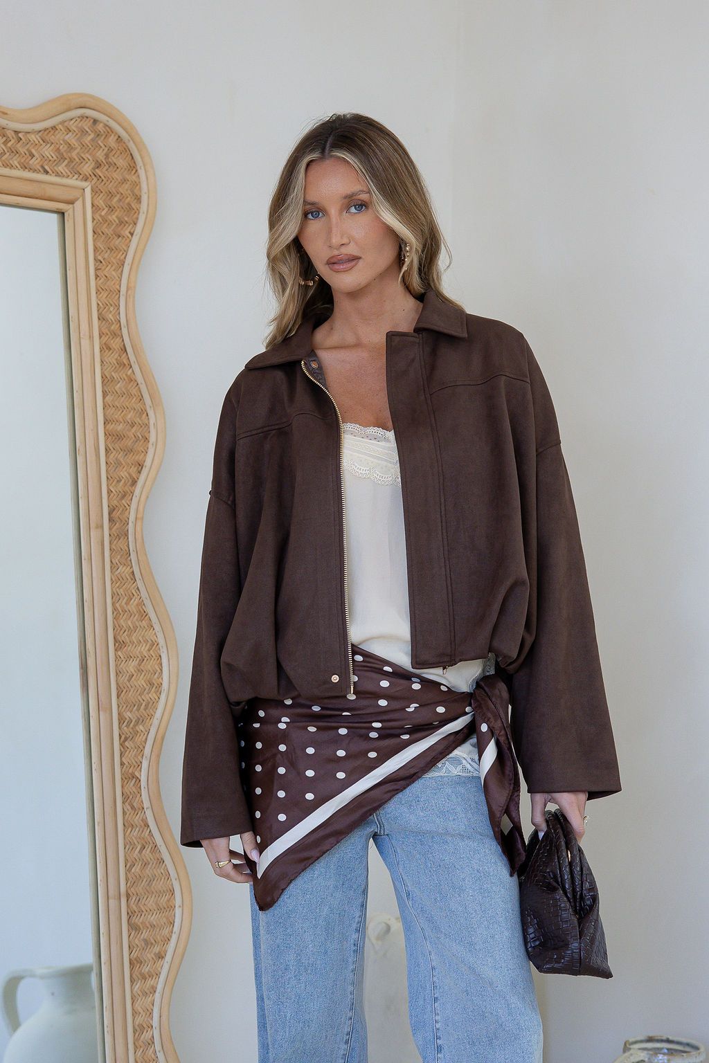 TYLER BOMBER JACKET - CHOCOLATE
