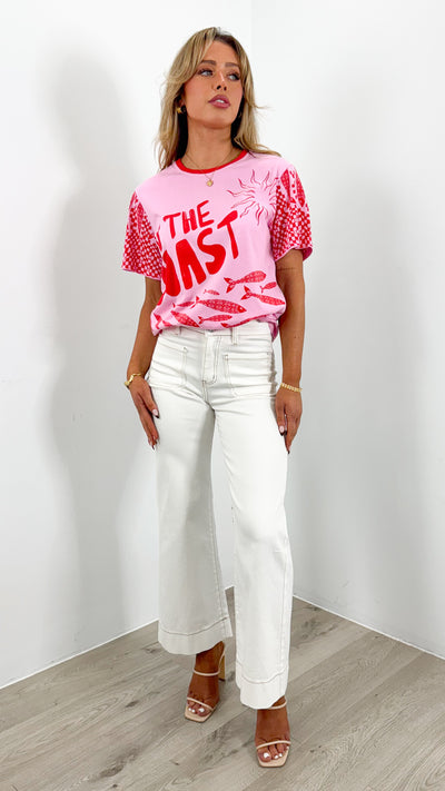 ON THE COAST TEE - PINK