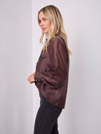 AMORE BLOUSE - CHOCOLATE