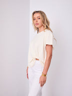 ESTHER EASY TUCK TEE - CREAM