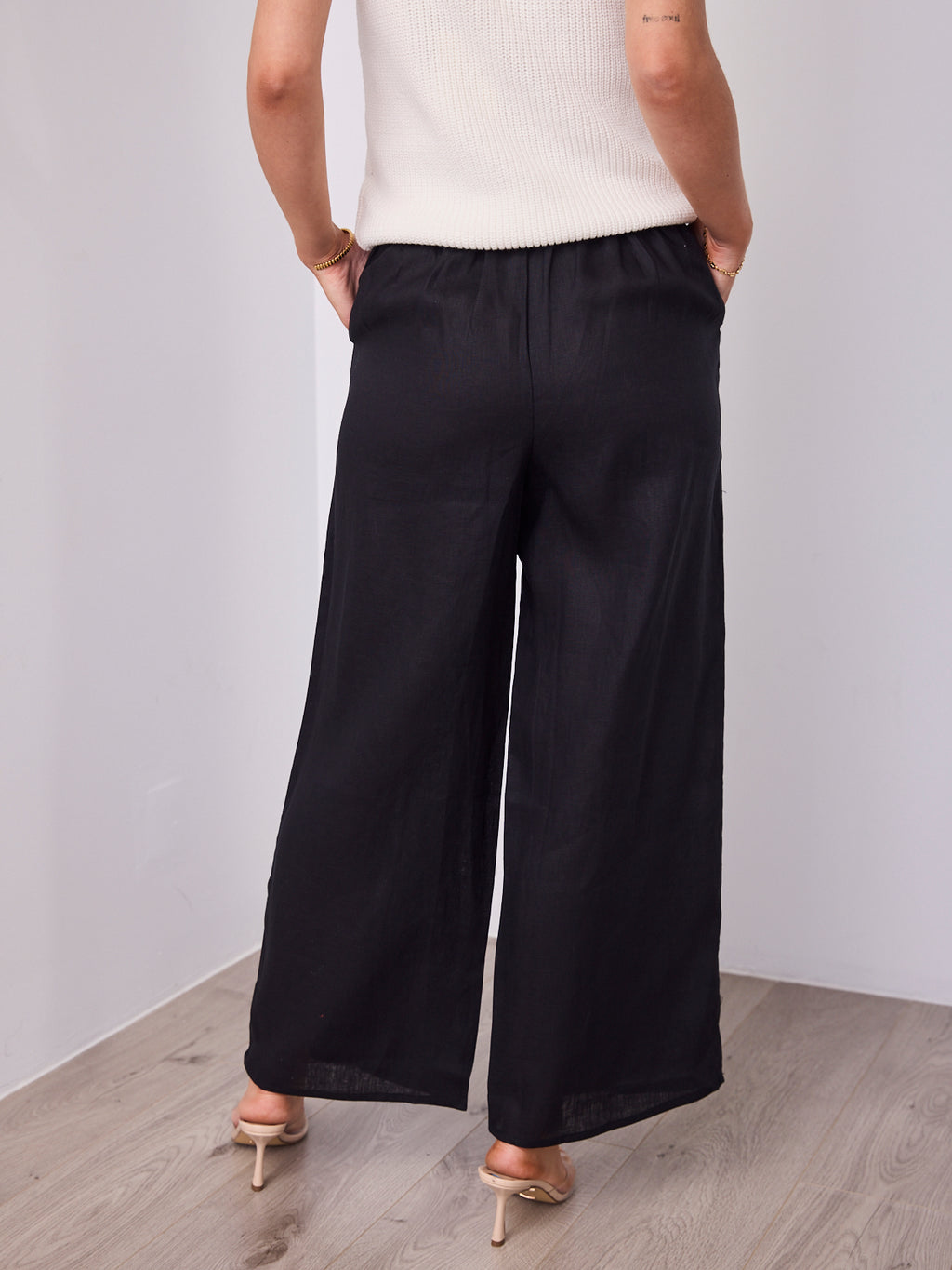 BAKER LINEN PANT - BLACK