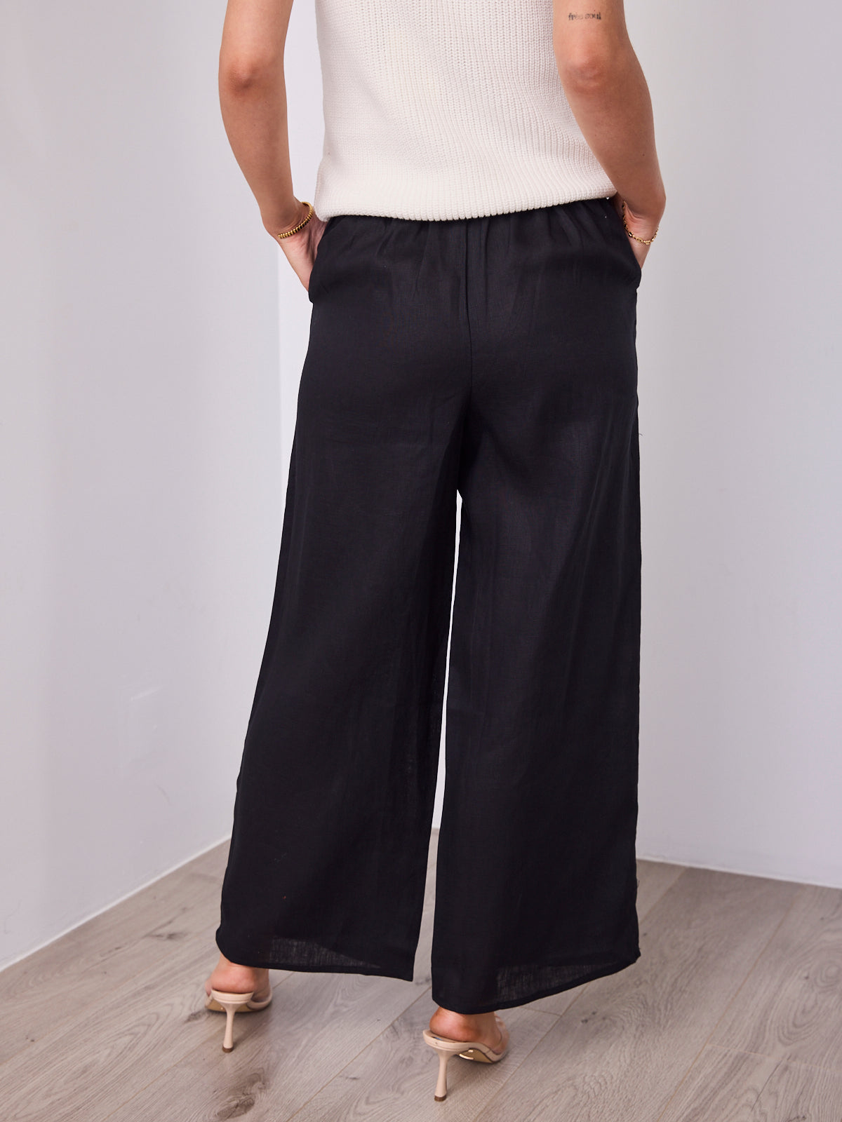 BAKER LINEN PANT - BLACK