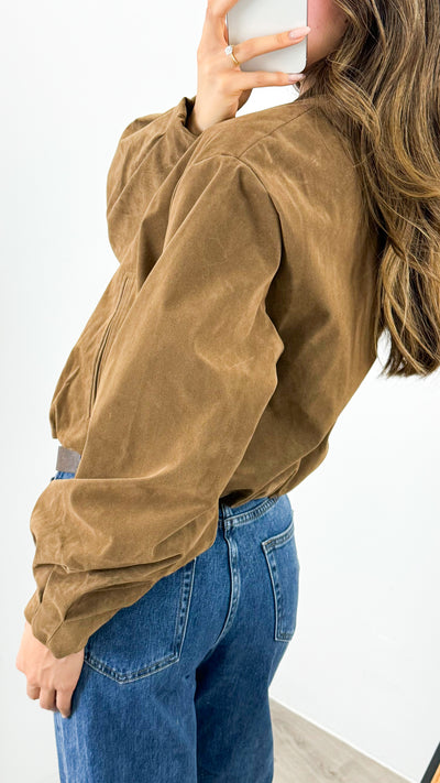 VANCE BOMBER JACKET - TAN