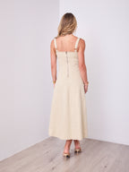 EVE DENIM DRESS - BEIGE