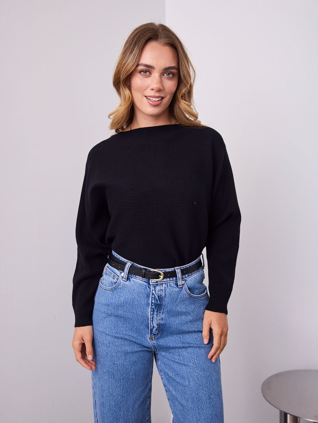 MONA KNIT  - BLACK