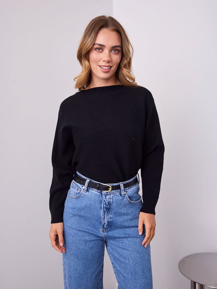 MONA KNIT  - BLACK