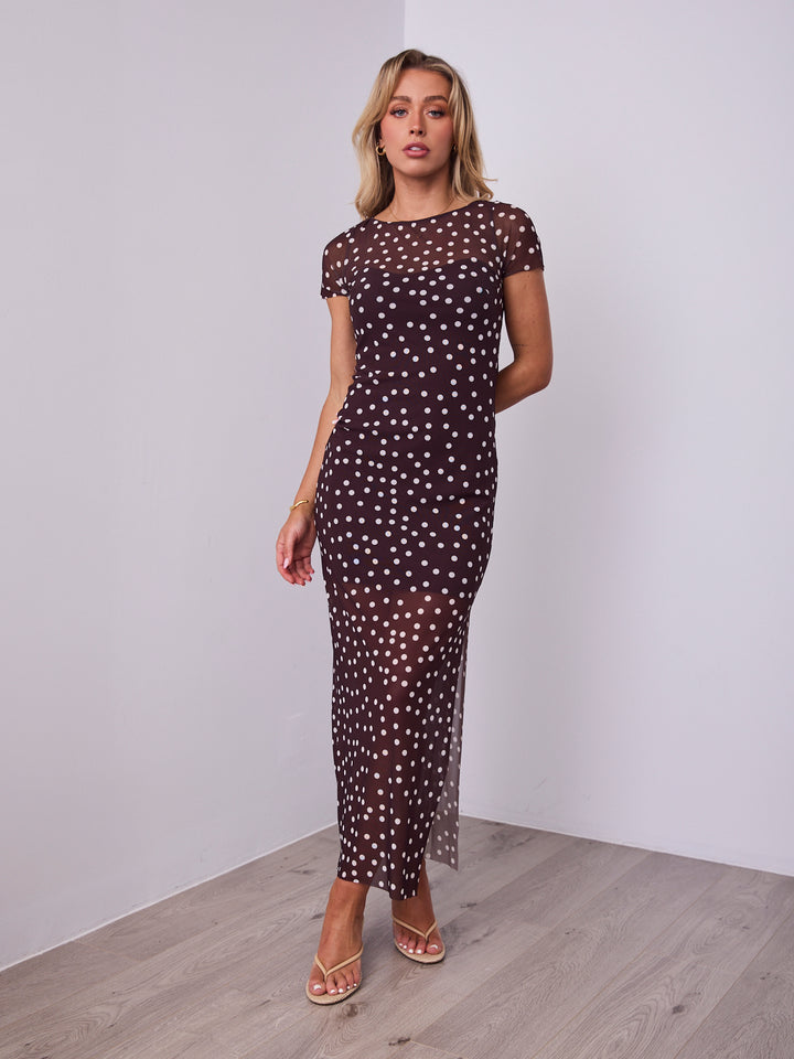 SUELLE DRESS - CHOCOLATE