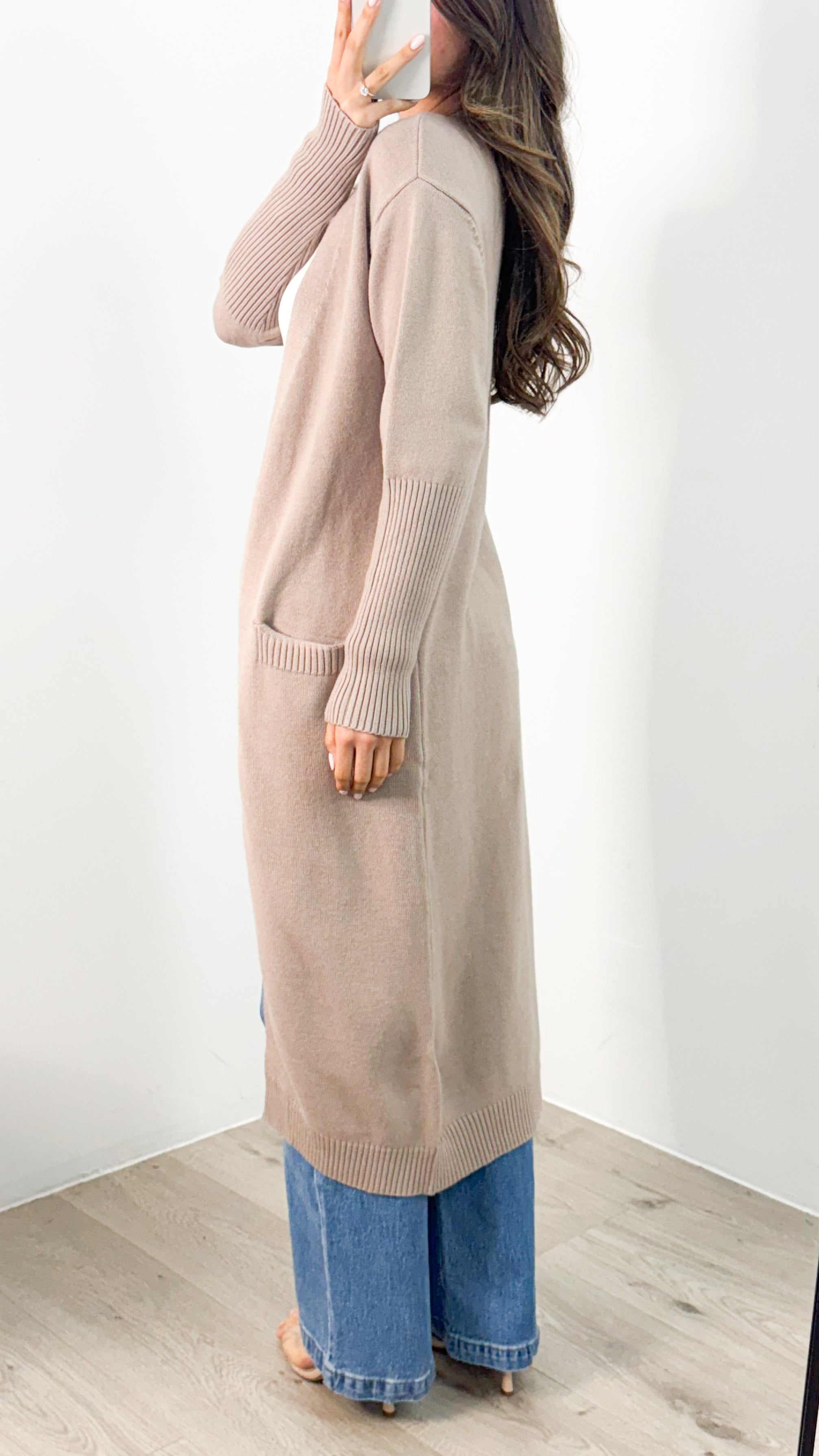 MAXWELL LONG CARDI - BEIGE