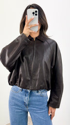 LONDON BOMBER JACKET - CHOCOLATE