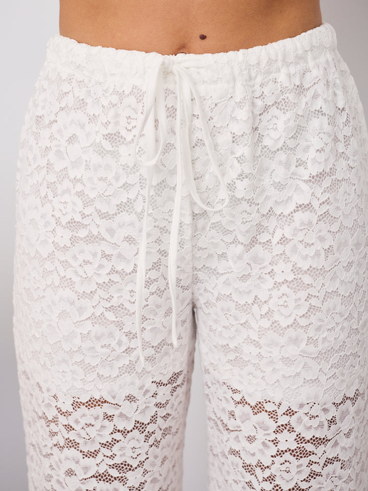 AZURA LACE PANTS - WHITE