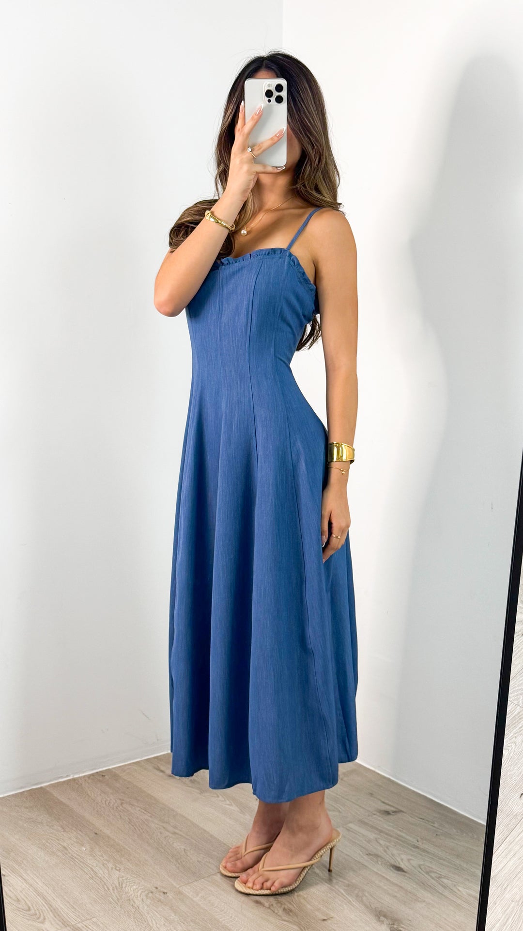 RAINA DENIM MAXI - BLUE