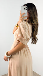 CASSANDRA DRESS - BEIGE