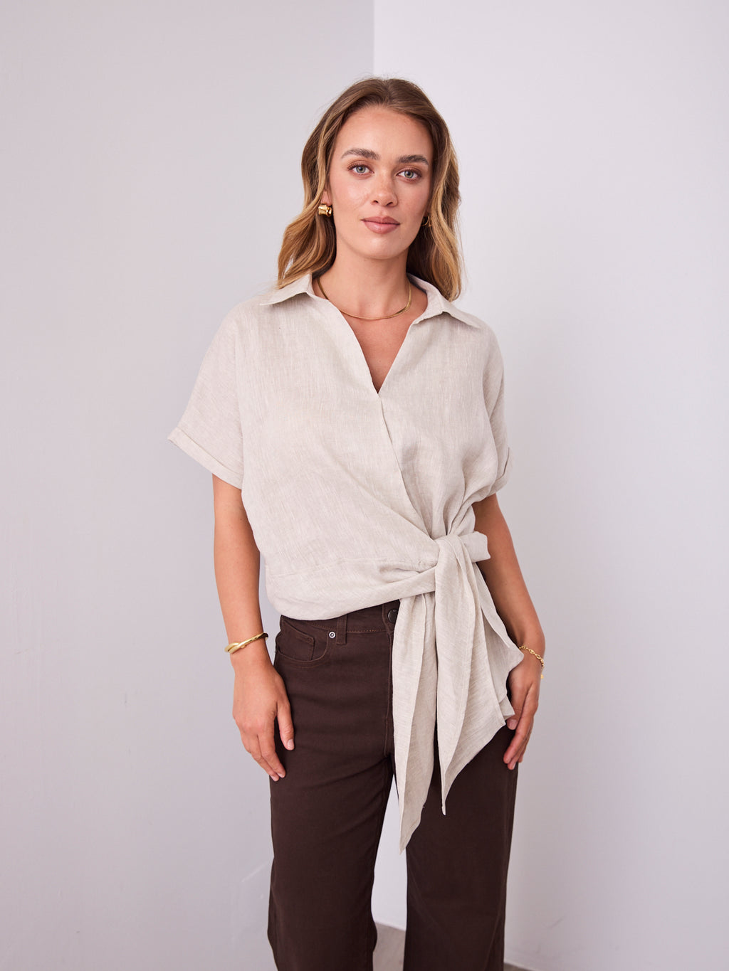 COMO LINEN SHIRT - NATURAL