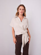 COMO LINEN SHIRT - NATURAL