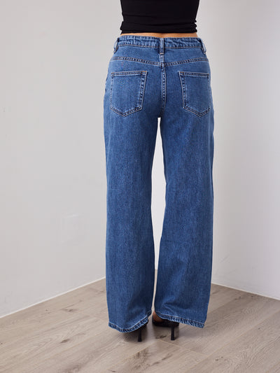 ROGERS RELAXED WIDE LEG JEAN - DARK DENIM
