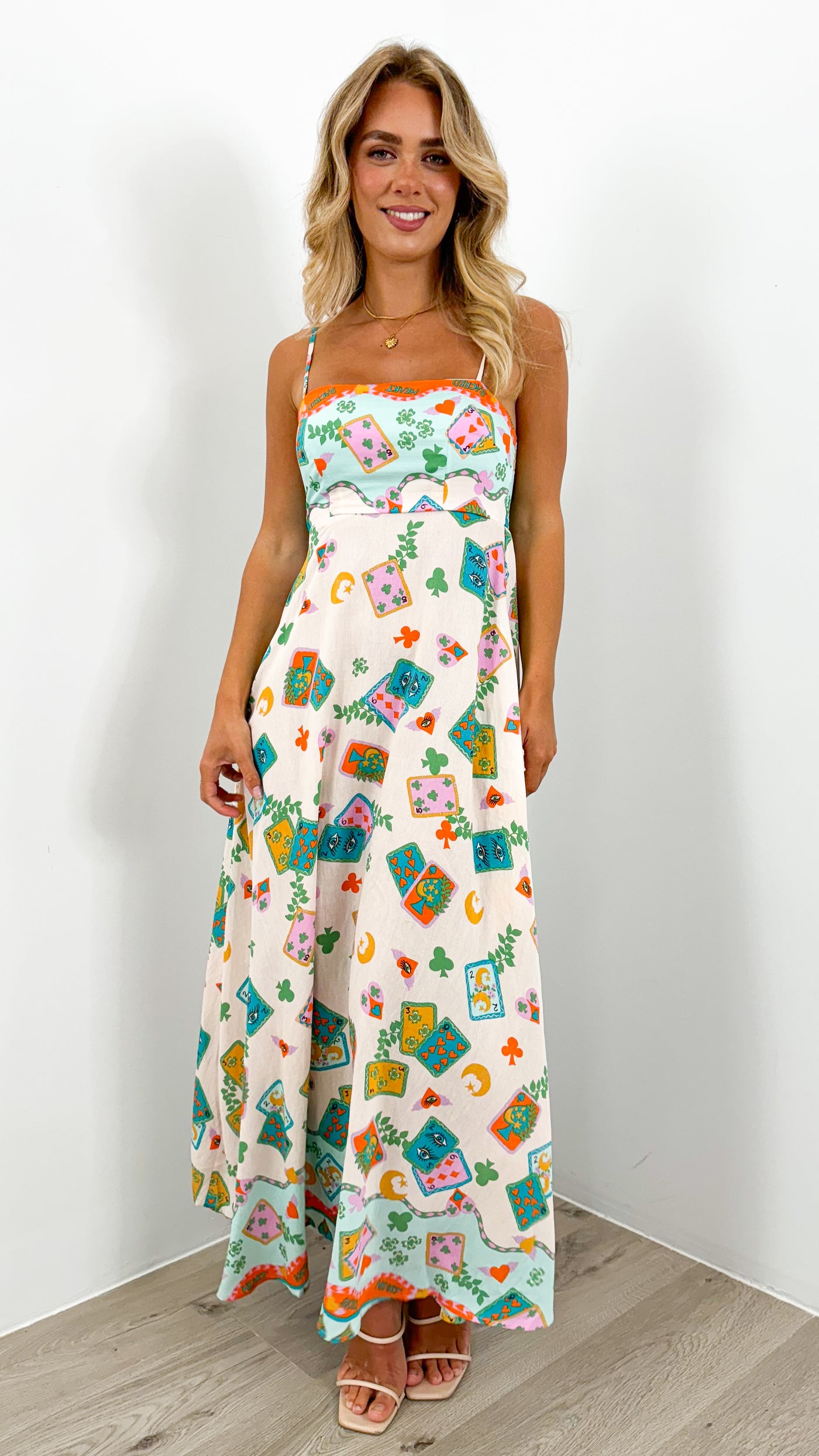 POKER MAXI DRESS - MULTI