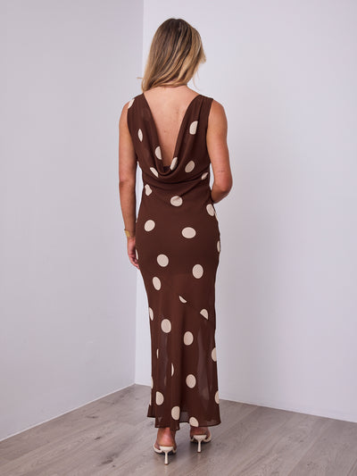 SABINE DRESS - CHOCOLATE