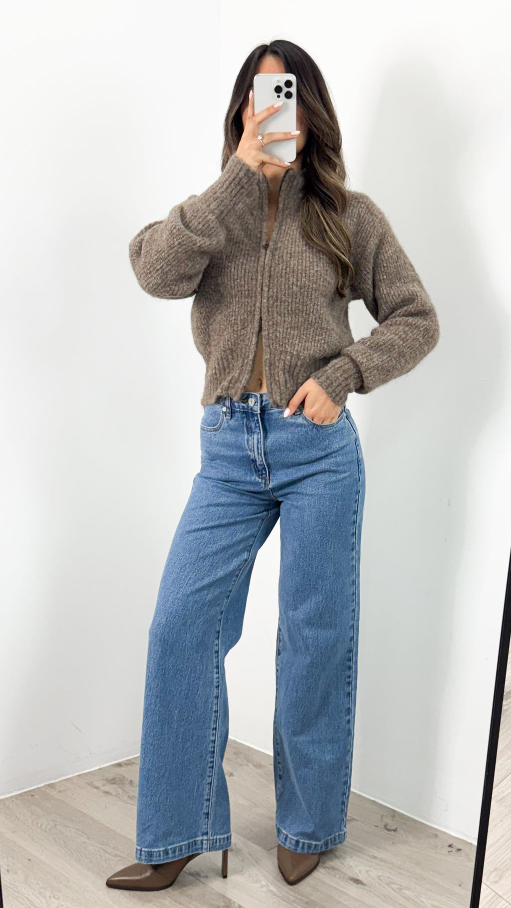 NOAH ZIP KNIT - LATTE