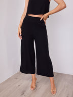 MEMPHIS 7/8 LINEN PANTS - BLACK