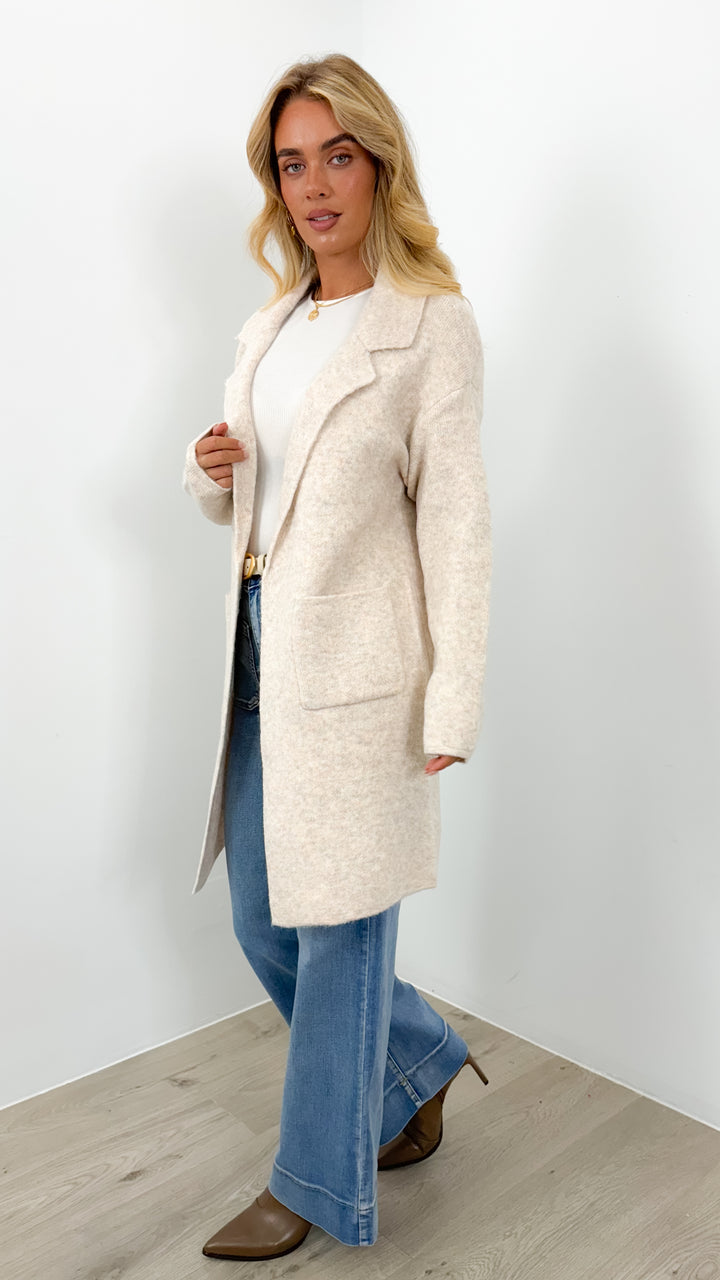 ZEETA COATIGAN - OATMEAL