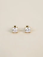 CLARA CRYSTAL 18K PLATED STUD EARRINGS - GOLD