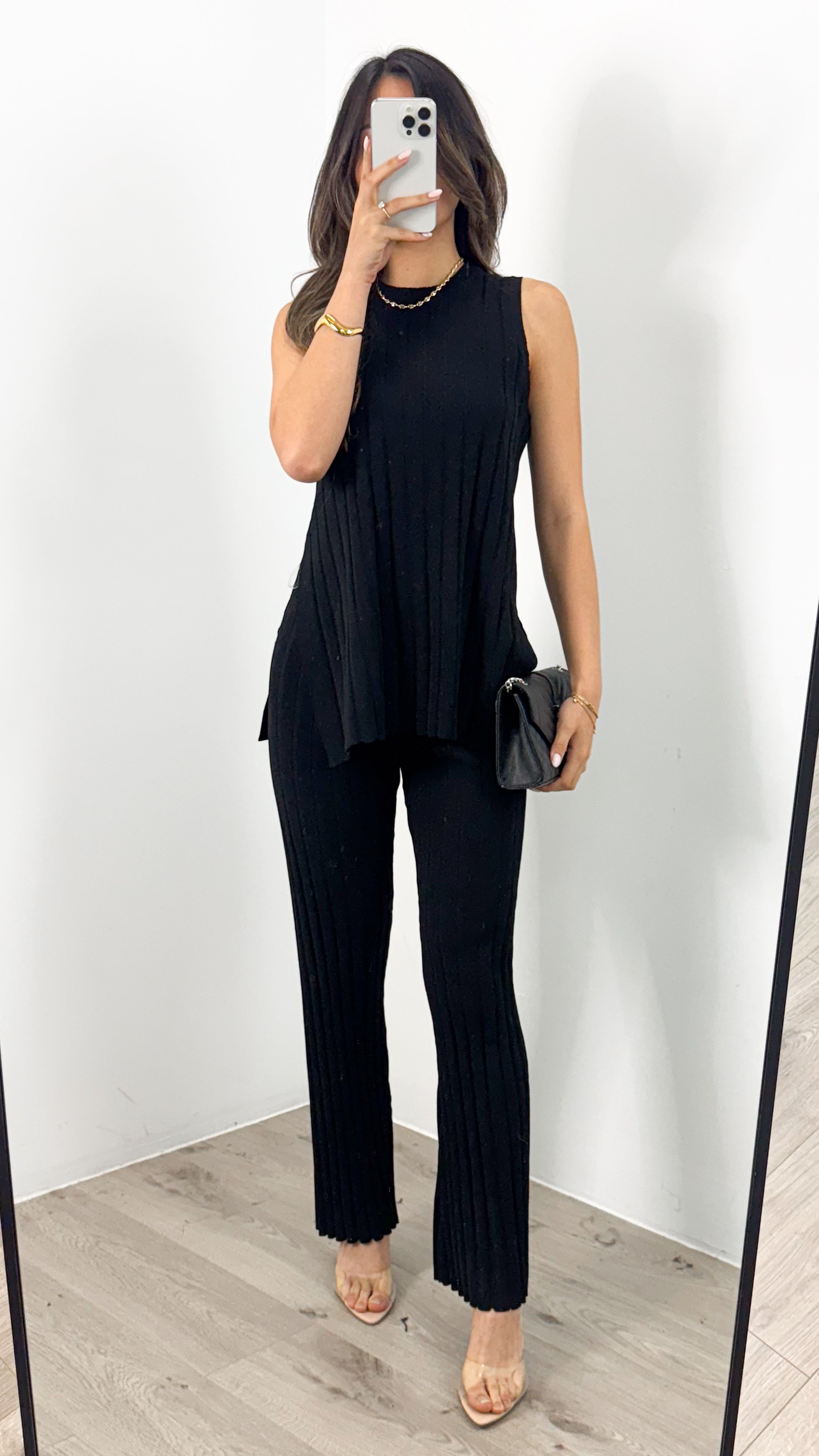 HYATT KNIT SET - BLACK