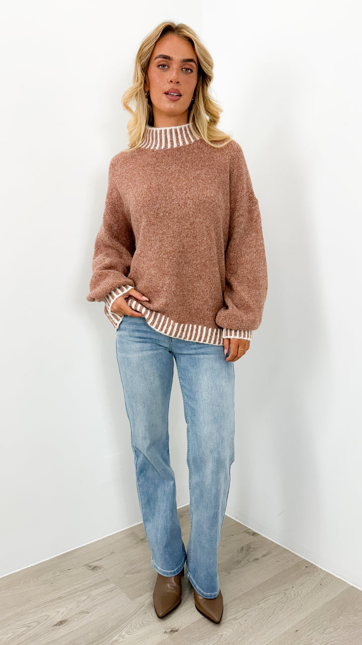 BESSIE STITCH KNIT - CINNAMON