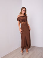 ALISON DRESS - CHOCOLATE