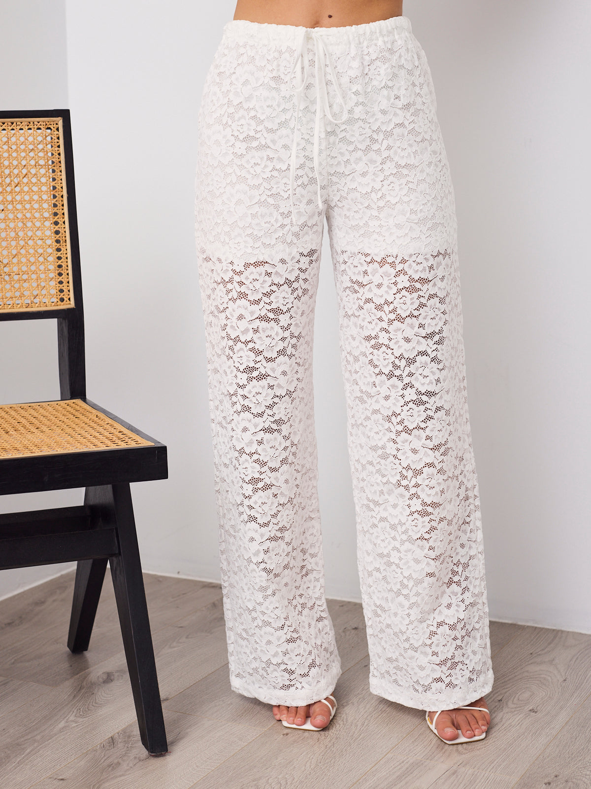 AZURA LACE PANTS - WHITE