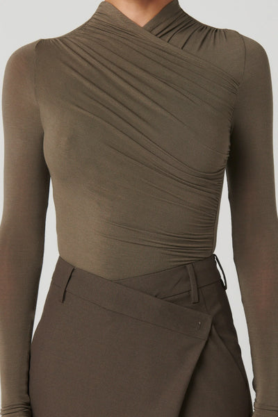'BAYSE' AMRITA BODYSUIT - MINK