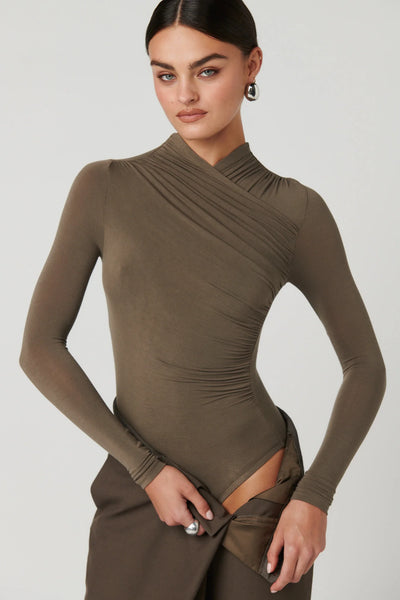 'BAYSE' AMRITA BODYSUIT - MINK
