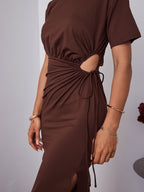 CARLITA DRESS - CHOCOLATE