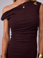 PIA DRESS - CHOCOLATE