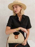 MAGGIE STRAW BAG - BEIGE
