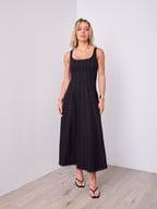 EVE DENIM DRESS - BLACK
