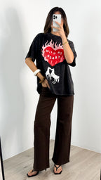 WILD AT HEART TEE - BLACK