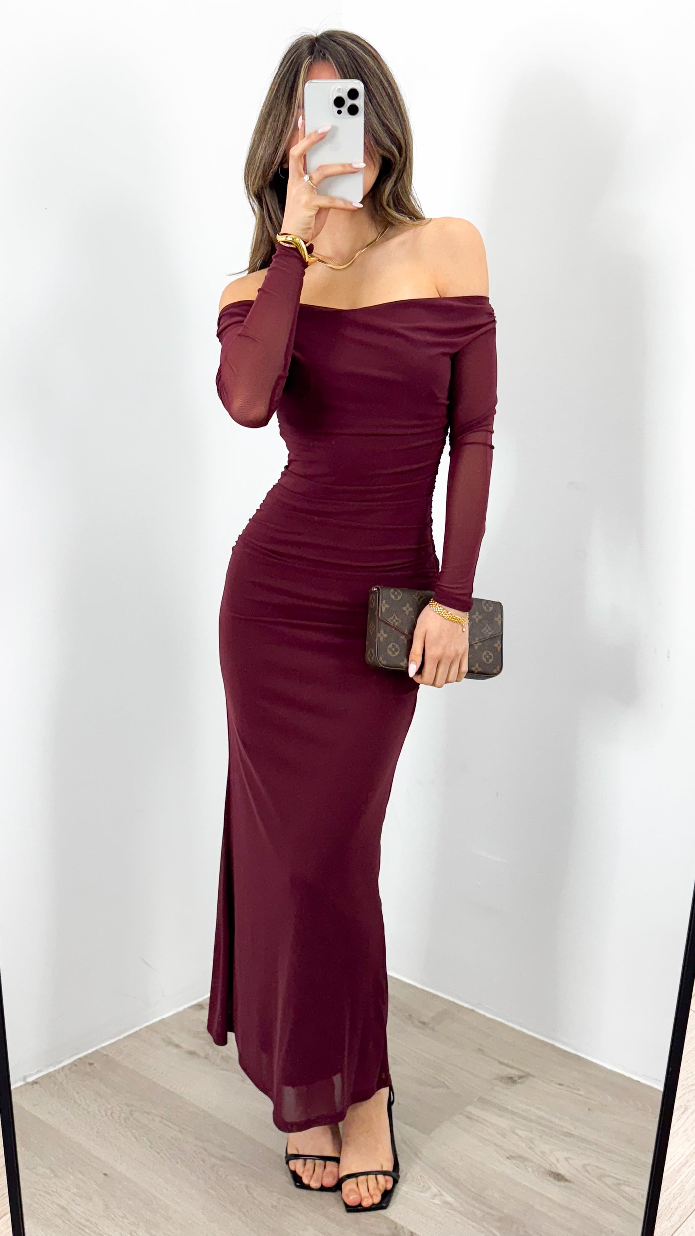 ROCHELLE DRESS - WINE