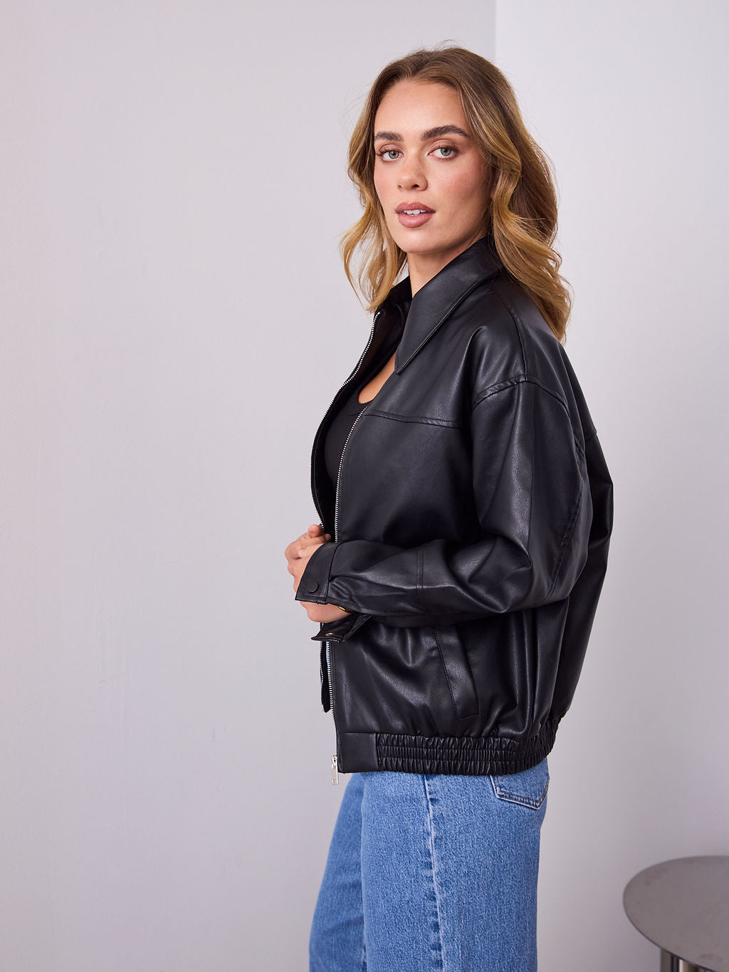 JAMISON PU JACKET - BLACK