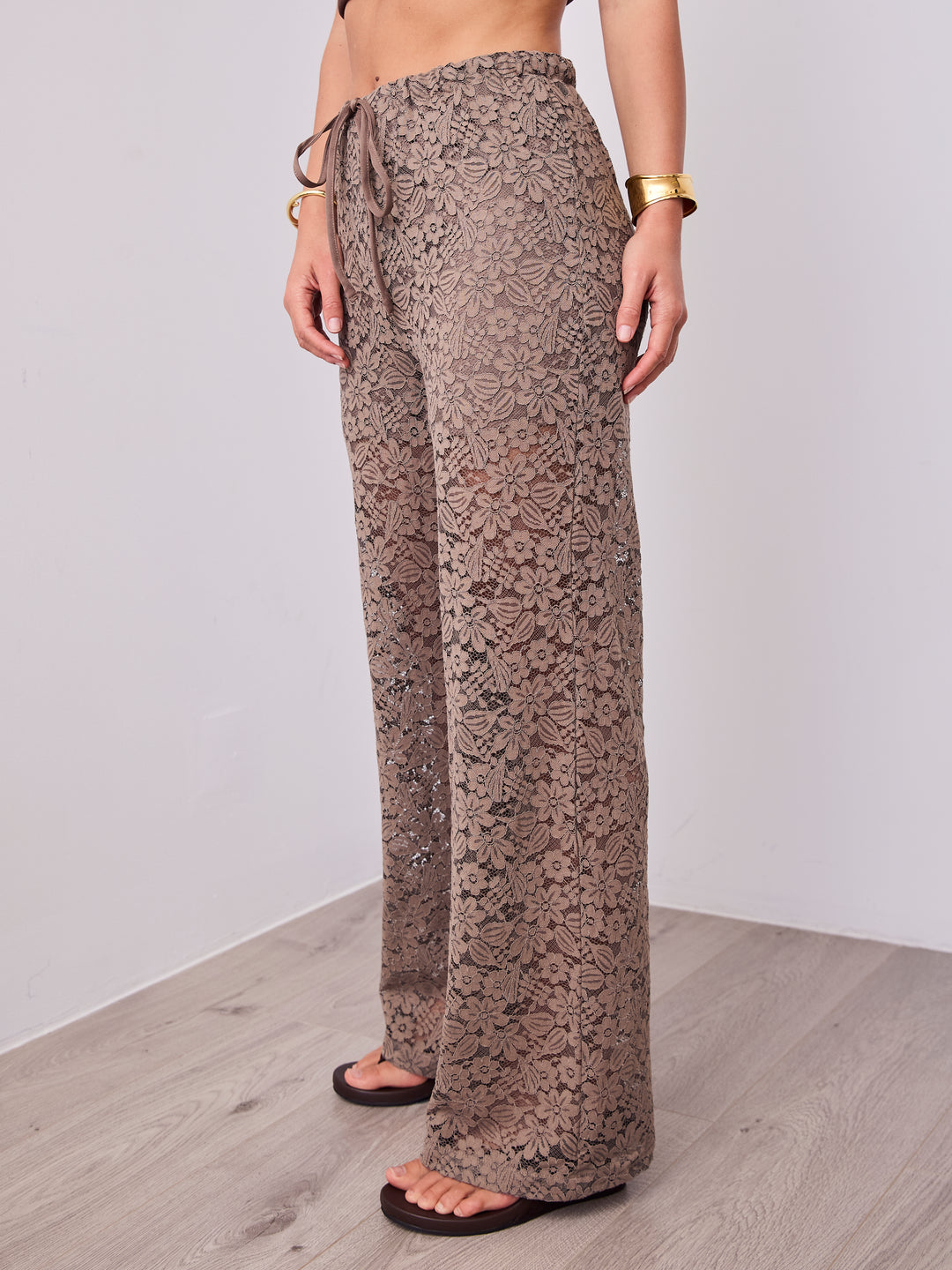 AZURA LACE PANTS - MOCHA