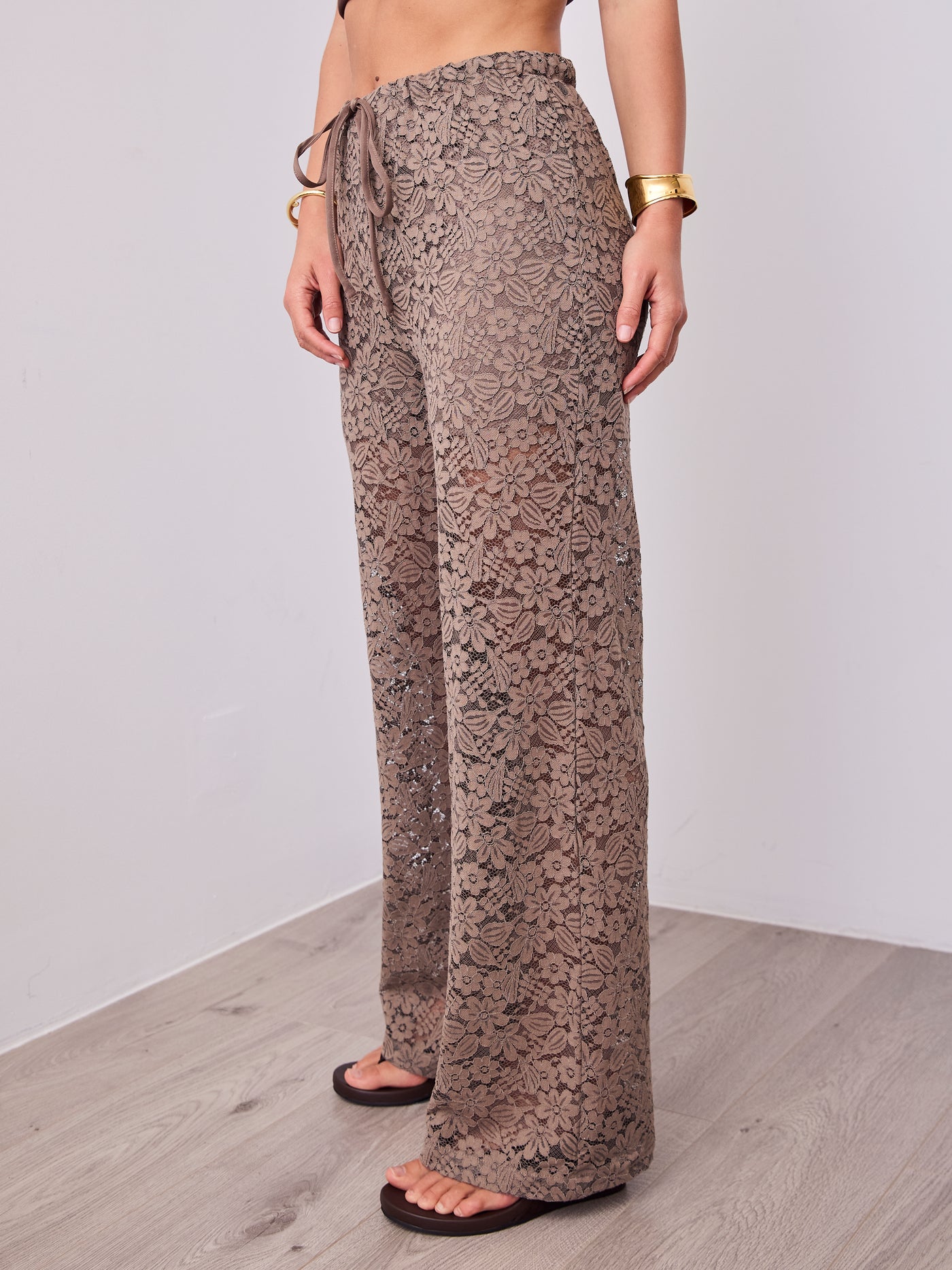 AZURA LACE PANTS - MOCHA