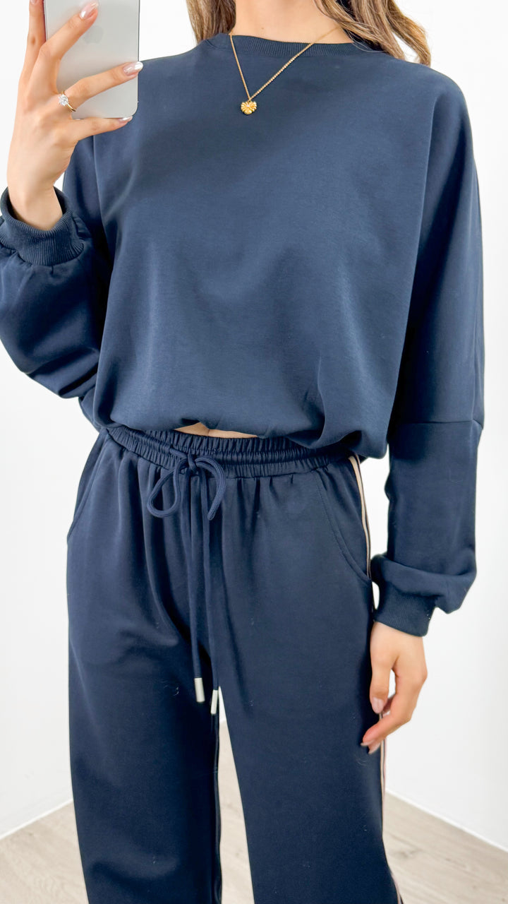 DANTE SWEAT TOP - NAVY