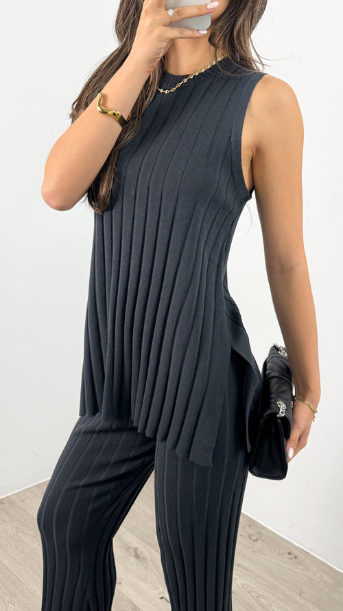 HYATT KNIT SET - CHARCOAL