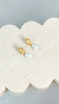 MESSINA PEARL 18K GOLD PLATED EARRINGS - GOLD