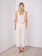 MEMPHIS 7/8 LINEN PANTS - BEIGE