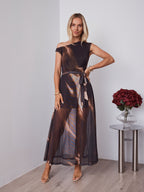 AVALON DRESS - CHOCOLATE